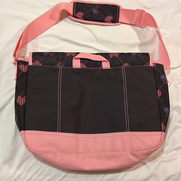 Kids Pink, Black, and Blue Heart Pattern Satchel / Cross Body Bag - Picture 2 of 5